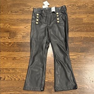 Generation Love Black leather cropped pants